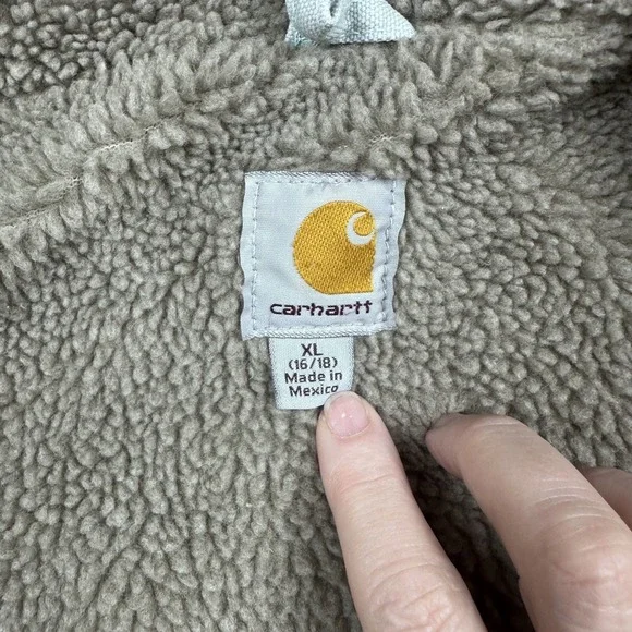 Carhartt Mock Neck Vest Sherpa Lined WV001 Full Zip Gray Womens XL 16/18 - Picture 8 of 11